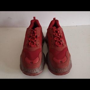 Hot Balenciaga Triple S RED/Burgundy Sneakers